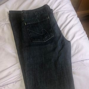 Wide leg boot cut hemmed citizens of humanity jeans. Worn once. Size 26